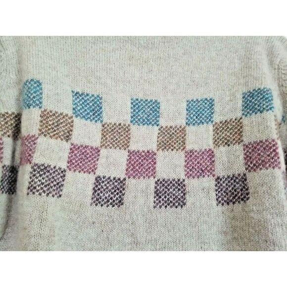 Hunting Horn Women’s‎ Heather Grey Sweater 100% Shetland Wool Vintage M - Picture 2 of 5